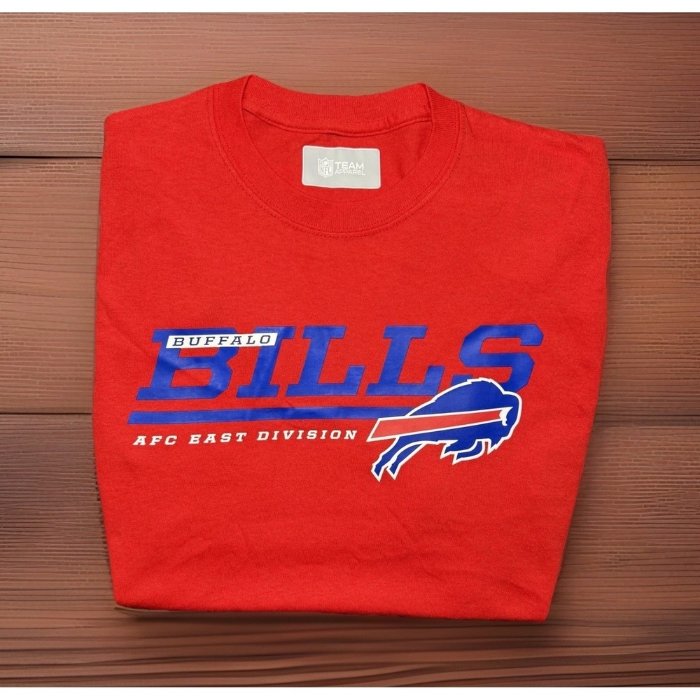 Buffalo Bills T-Shirt NFL Football Red‎ Short Sleeve Adult Unisex Size Small NWT